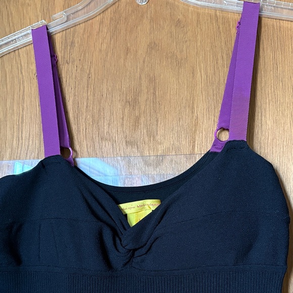 Catherine Malandrino Black and Multicolor Striped Midi Dress - Picture 3 of 7